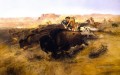 La caza del búfalo 1895 Charles Marion Russell Los indios americanos